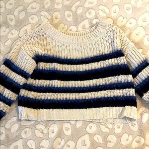 Croppedish dry goods fuzzy knit sweater